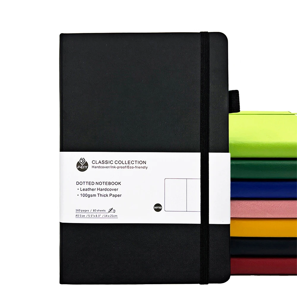 Notebook Dotted A5 - Carnet Premium à grille pointillée/lignée horizontale