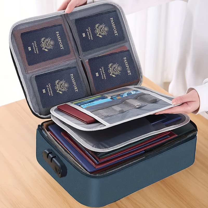 Portfolio Folder Zip - Sac de rangement de fichiers verrouillable,