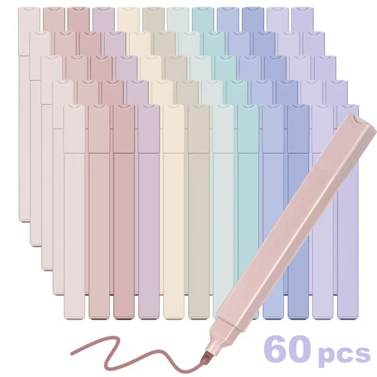Highlighter Set Pastel - Lot de 12/60 surligneurs esthétiques –