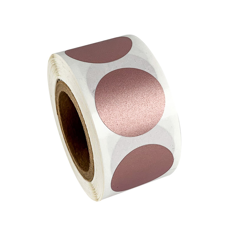 Label Printer Tape - Autocollants Ronds Or Rose à Gratter,