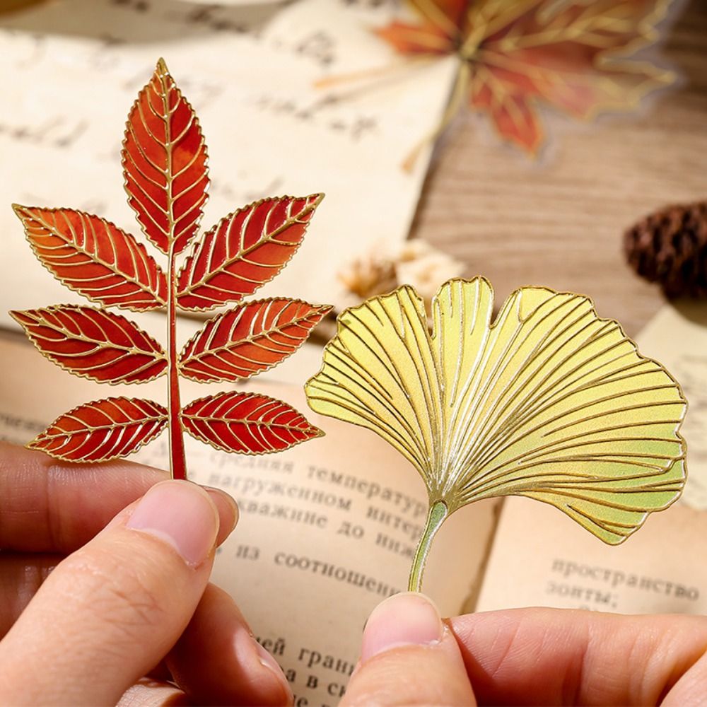 Stationery And Office Supply Chain - Marque-page en alliage métallique avec feuilles