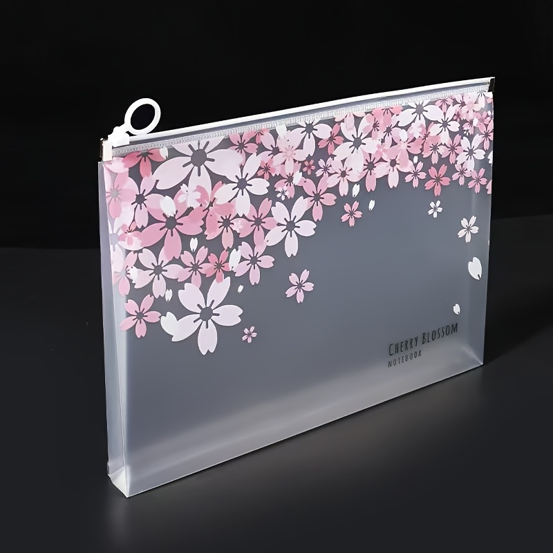Portfolio Folder Zip - Pochette transparente A4 à motif aléatoire