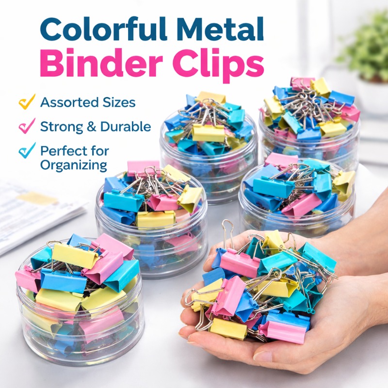 Clips de reliure métalliques c - Binder Clip Assorted avis et prix
