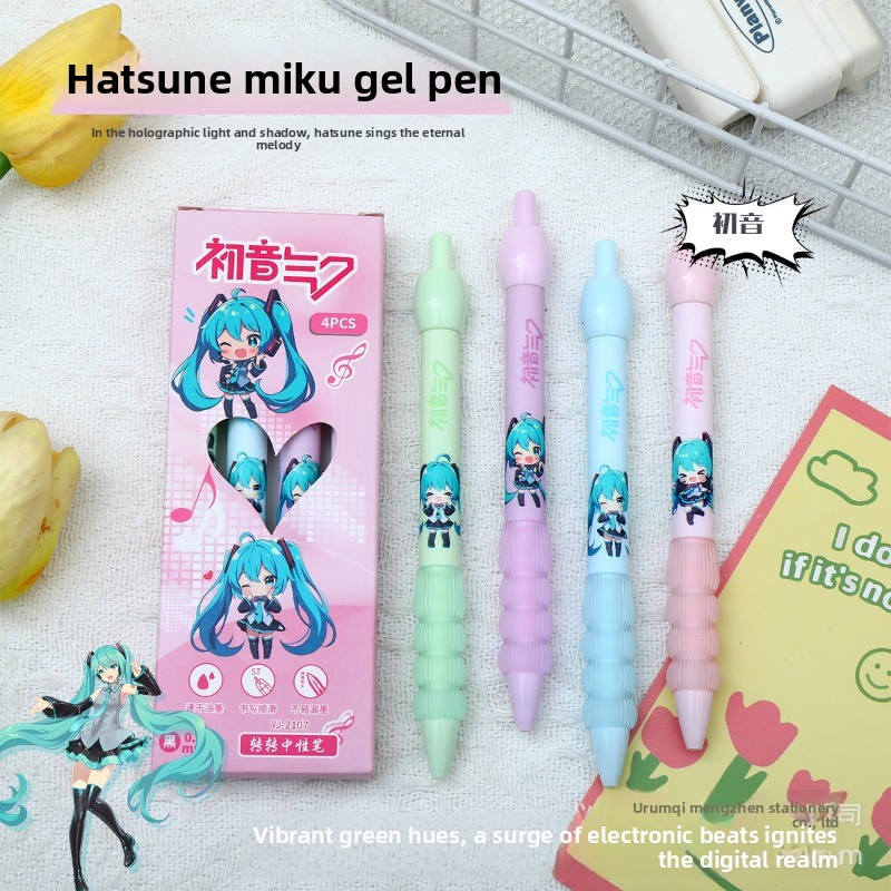 Stylo Gel Kawaii Hatsune Miku, - Gel Ink Pen Set avis et prix