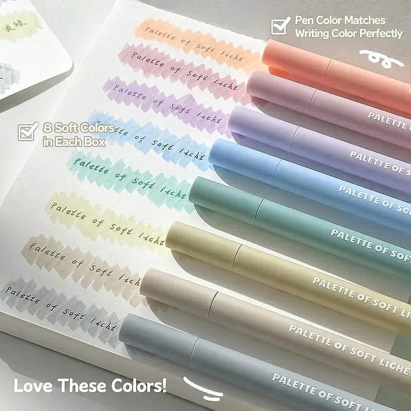 8 surligneurs esthétiques aux  - Highlighter Set Pastel avis et prix