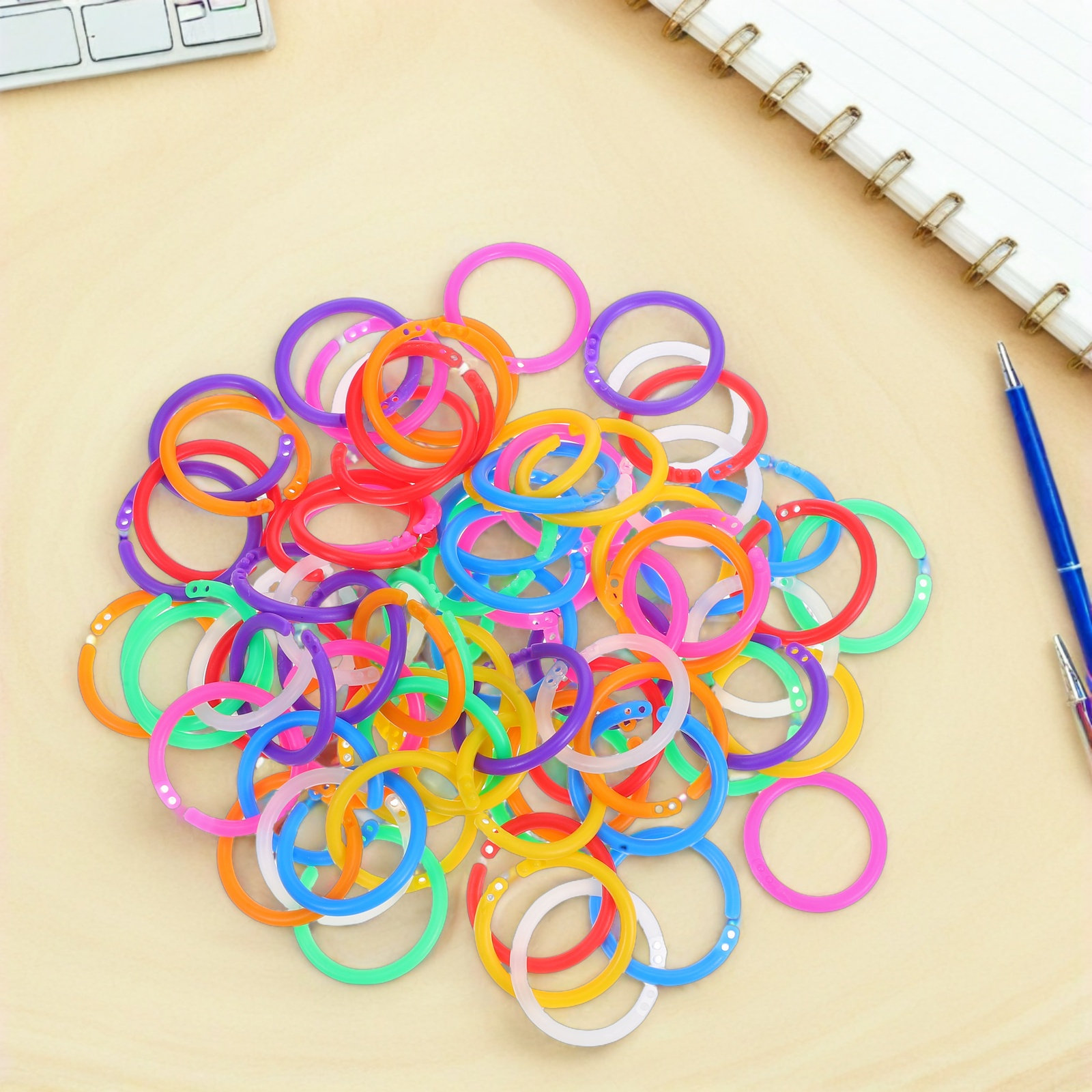 80 anneaux de reliure en plast - Binder Clip Assorted avis et prix